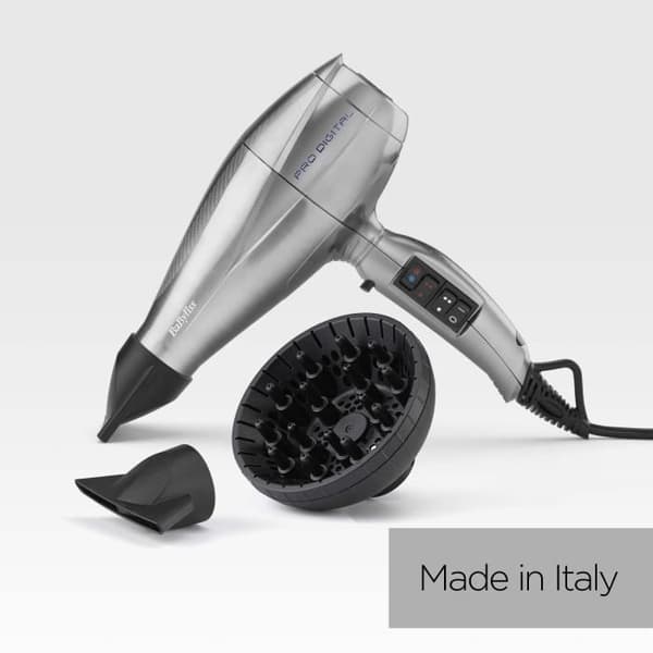 Hårtørrer - BABYLISS Pro Digital 6000E Grå, Sølv