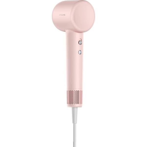 DREAME Hair Gleam Pink kompakt hårtork - Kraftfull 1600 Watts motor - 110 000 rpm - 4 torkinställningar