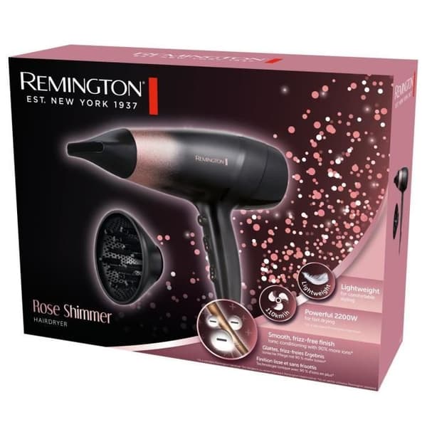 REMINGTON D5305 Rosa Skimrande Hårtork