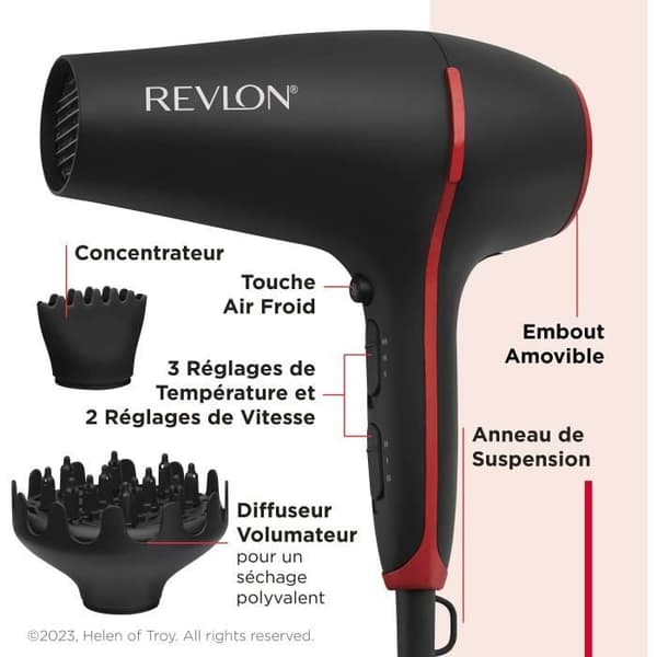 SmoothStay Revlon RVDR5317 - Berikad med kokosolja + volymdiffusor