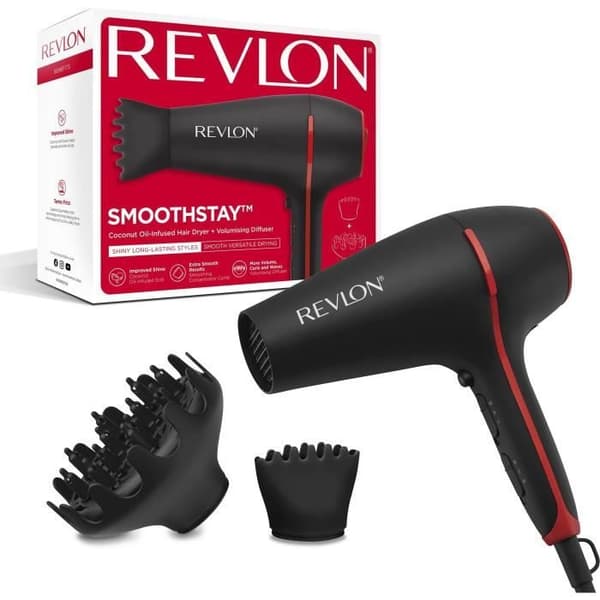 SmoothStay Revlon RVDR5317 - Berikad med kokosolja + volymdiffusor