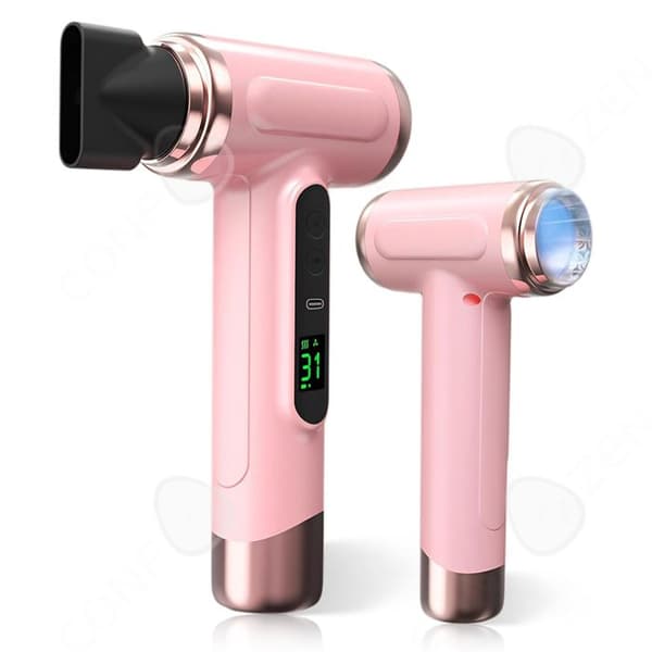 C Sèche-hairblås rosa uppladdningsbar 200w 300 000 varv/min professionell med LED digitaldisplay bärbar hårblås för resa