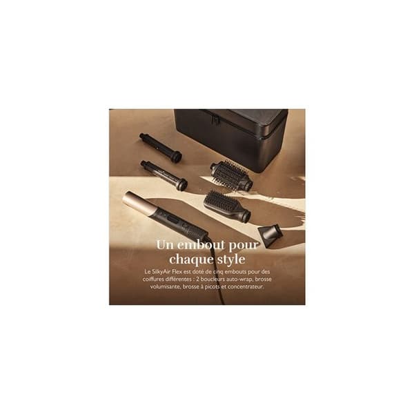 Hårtork - Silk'n - Silky Air Flex - Svart-Guld - 110 000 rpm - 5 tillbehör