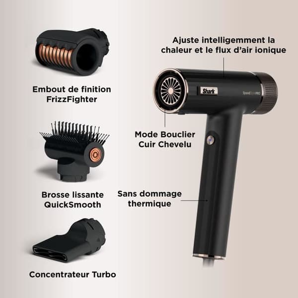 Hårtork - Shark - HD731EU - SpeedStyle Pro 3-i-1 - 1750 W