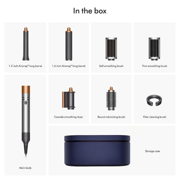 Dyson Airwrap Multi-Styler och hårfön Complete Long HS05 Nickel/Koppar locktång 1300W