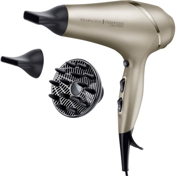 REMINGTON AC8605 Professionell Hårtork Ionic Color Protect 2300W, Micromolecular Care Shea Oil och UV-filter Guld