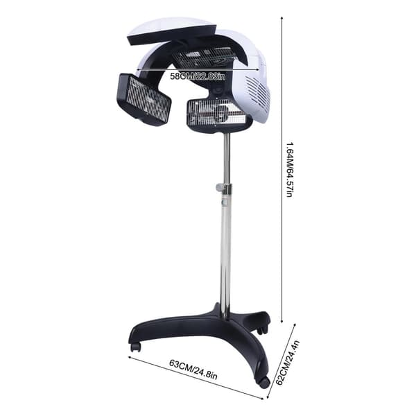 Hårpermanentsmaskine, 1250W effekt, justerbar temperaturinterval,HVID