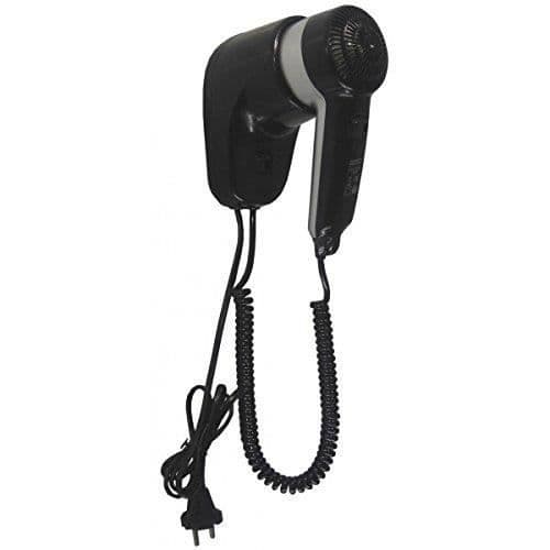 mediclinics sc0010csØ -Ø Vägghängd hårtork i plast med portabel 1200Ø W, Color02F;: Svart