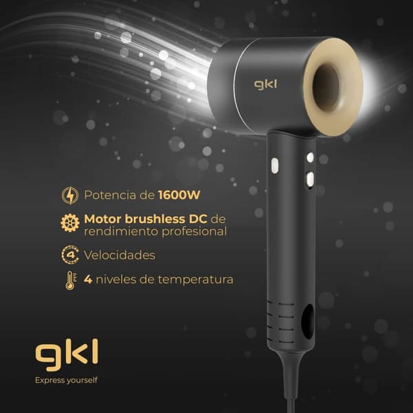 Hiustenkuivaaja GKL PEARLSENSE 1600 W 2200 W Valkoinen