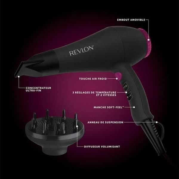 Hårtørrer Revlon RVDR5251E Sort 2000 W