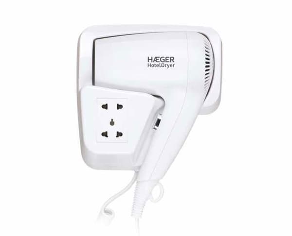 Hotell hårtork 1200W - HAEGER Vit