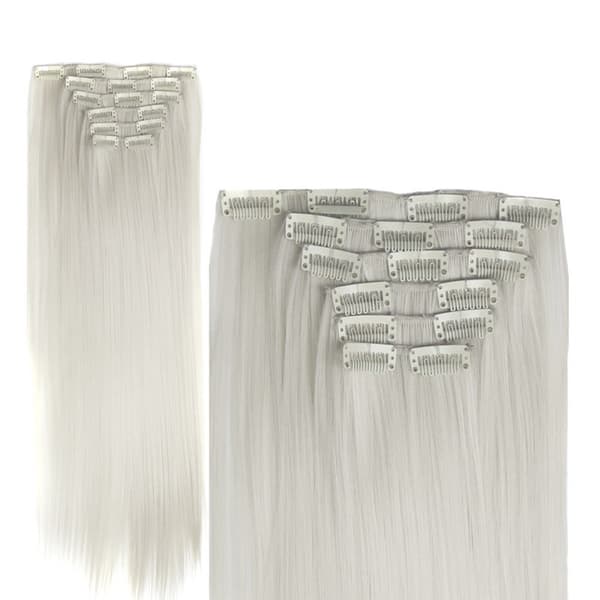 Clip on Løshår Light Blonde - 60cm langt / 28cm bredt