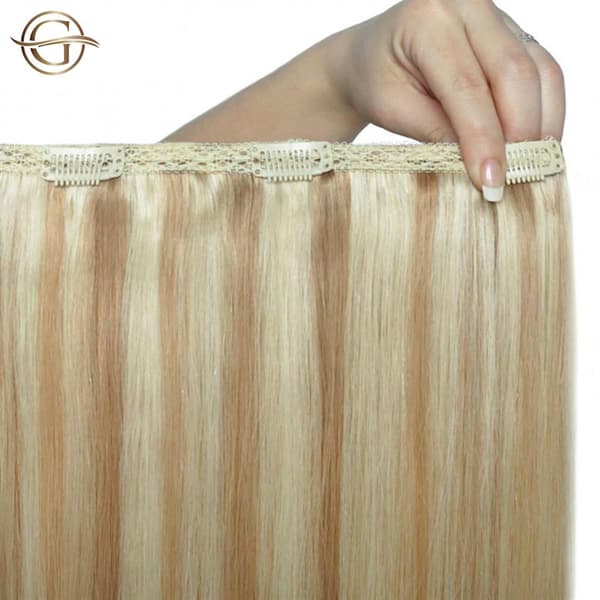Gold24 Clip-on Hair Extensions # 88 Blonde 50cm - 7 deler