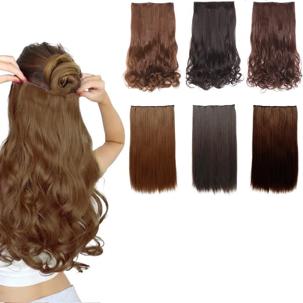 Clip-on Hair Extensions - Krøllet & Glatt Hår - 70 cm