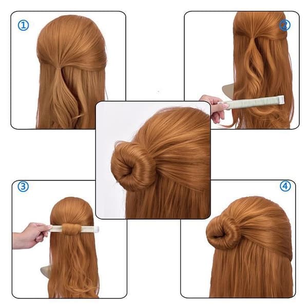SHOP-STORY - Frisyrtillbehör för att göra chignons enkelt - Lätt Chignon - Magic Bull - Brun brun färg