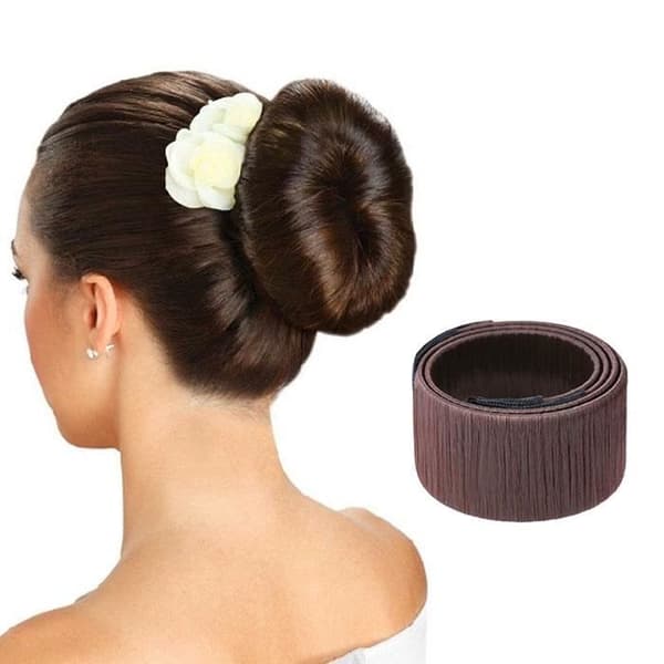 SHOP-STORY - Frisyrtillbehör för att göra chignons enkelt - Lätt Chignon - Magic Bull - Brun brun färg