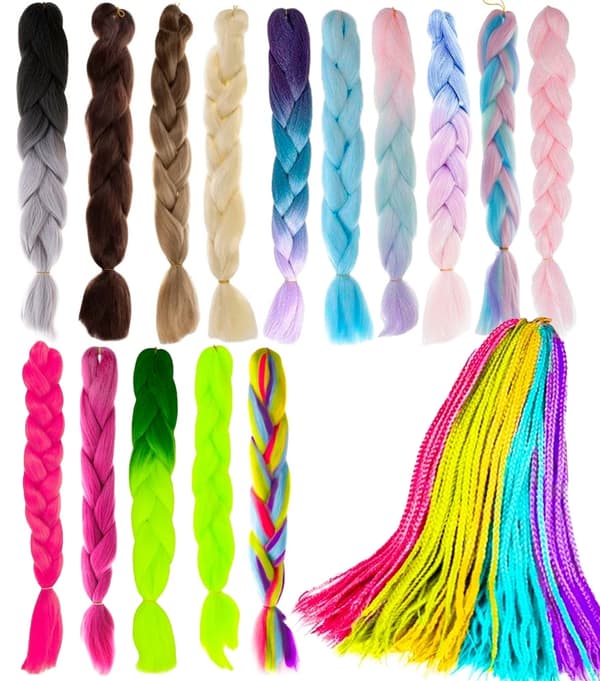Jumbo Braid / Lisähiukset Hiuspalmikko - 60 cm Ljusrosa