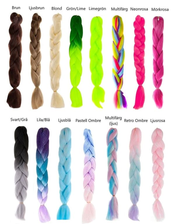 Jumbo Braid / Løshår Hårfletning - 60 cm