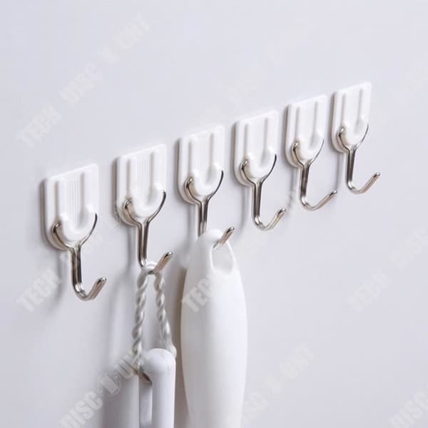 TD® Mini U-formade krokar Starka självhäftande väggkrokar Sticky Hooks Hästsko väggkrokar paket med 12