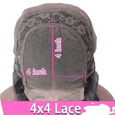 Spetsfrontperuk, HD-transparent spets, brasiliansk benrakt, 4x4 WIG, 24 tum, 180%