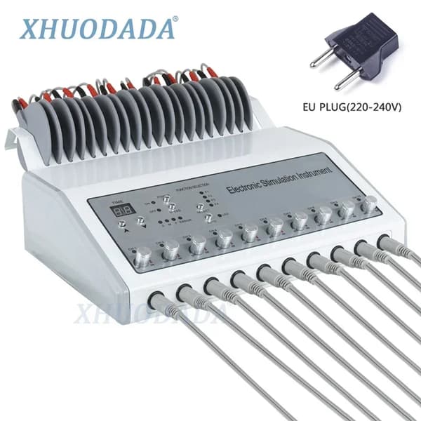 EMS Muskelstimulator, 10 kanaler, justerbar pulsfrekvens,EU STIK