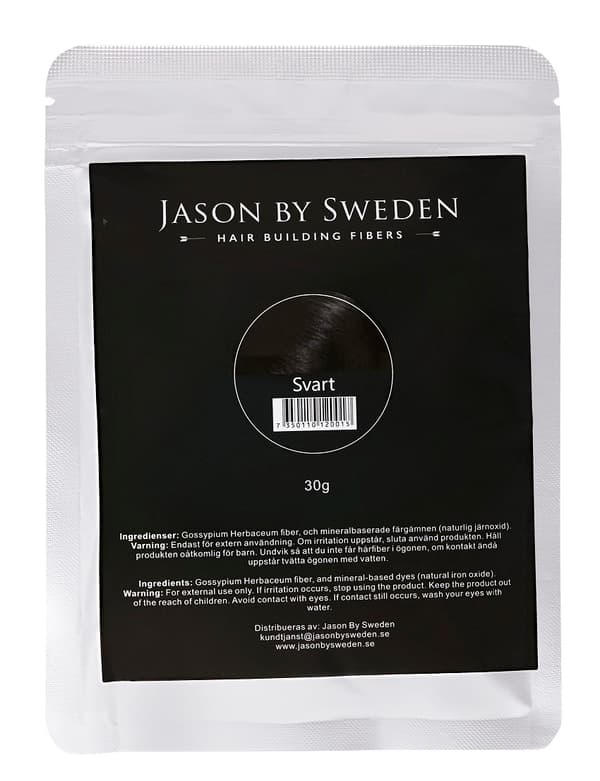 Jason By Sweden Refill Hårfibrer 30g - Svart