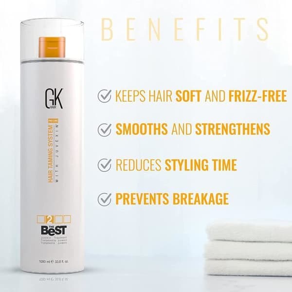GK HAIR Global Keratin Det Bästa (1000ml/33.8 Fl Oz) Keratinbehandling för släta hår - Professionell komplessisk behandling