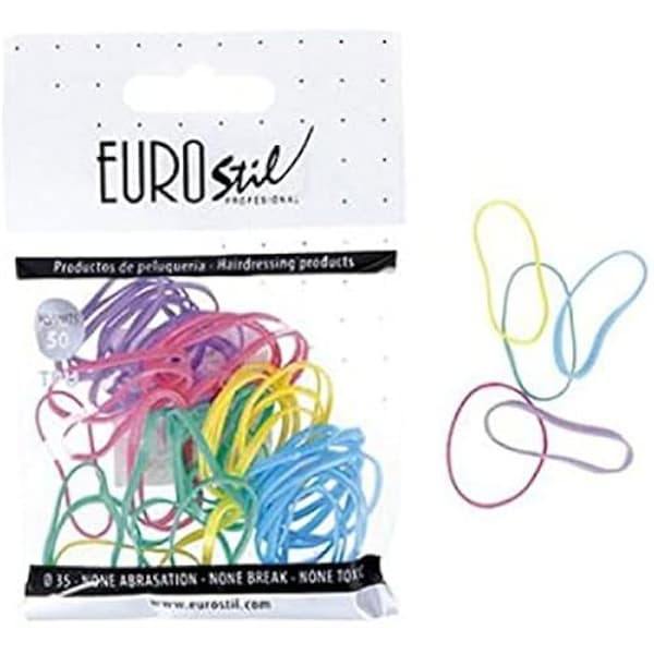 Gummiband - EUROSTIL - Hår - Olika färger - Blandad - Alla hårtyper