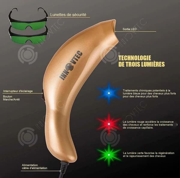 INN Scalp Repair Instrument Hem Hår Hälsa Cirkulationsdetektering Reparation Öka hårets täthet