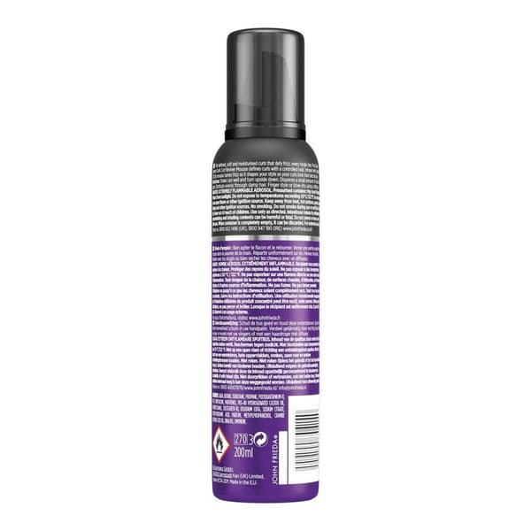 Vaahto Frizz Ease John Frieda Kiharat hiukset (200 ml)