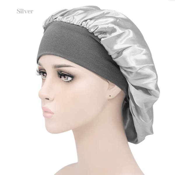 Satin Søvnhue Bonnet - 9 Forskellige Farver - Blød & Luksuriøs for at Beskytte Dit Hår