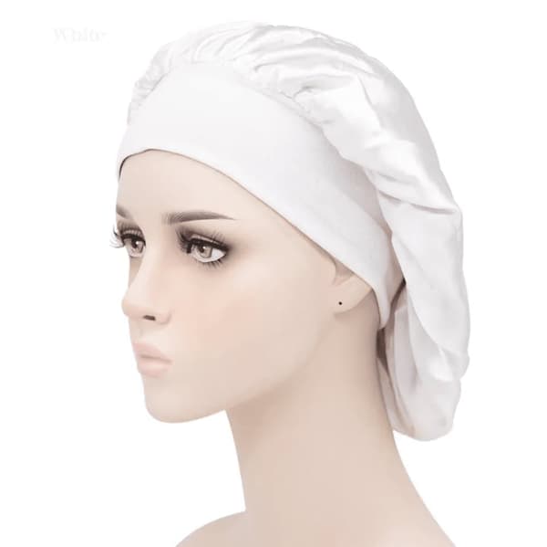 Satin Søvnhue Bonnet - 9 Forskellige Farver - Blød & Luksuriøs for at Beskytte Dit Hår