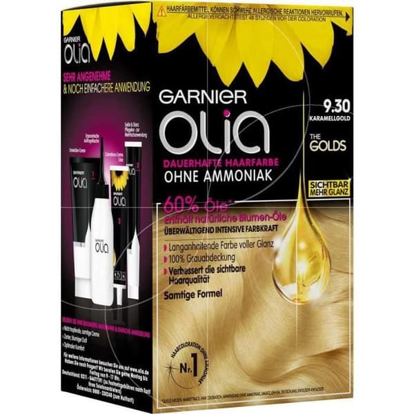 Färgning Permanent Olia 9.30 Karamell Guld