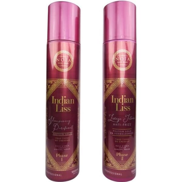 NOIA HÅRSÖKNING - INDIAN LISS - AMLA OIL, CAVIAR &amp; INDIAN GINSENG - PROTEIN GULD - 2 X1000ML