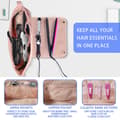 Miniatyrbild 4 av 5: Organizer Bag Tote Travel Anti Hot Desk Pad Bag Curling Iron Hair Dryer Bag