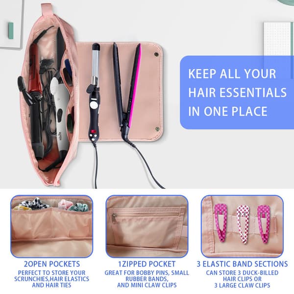Organizer Bag Tote Travel Anti Hot Desk Pad Bag Curling Iron Hair Dryer Bag