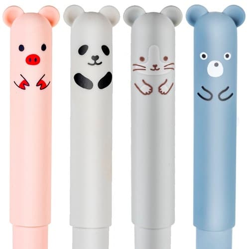 Suddbara Bläckpennor med Djurmotiv - 4-pack