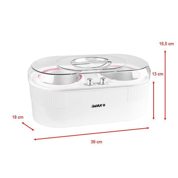 iWax voksvarmer 2i1 dåse 400 ml + 800 ml 350W