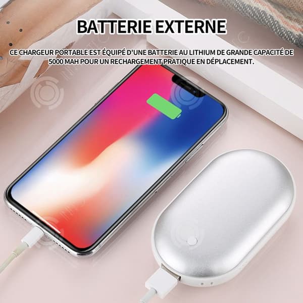 INN Uppladdningsbar Handvärmare 5200Mah Uppladdningsbar Handvärmare Elektrisk Handvärmare Uppladdningsbar Bärbar Power Bank