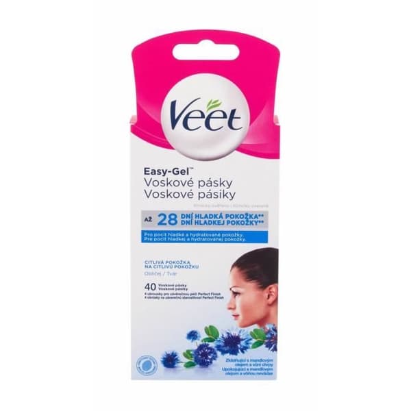 40 st Veet Easy-gel vaxremsor Känslig hud, förberedelse för hårborttagning