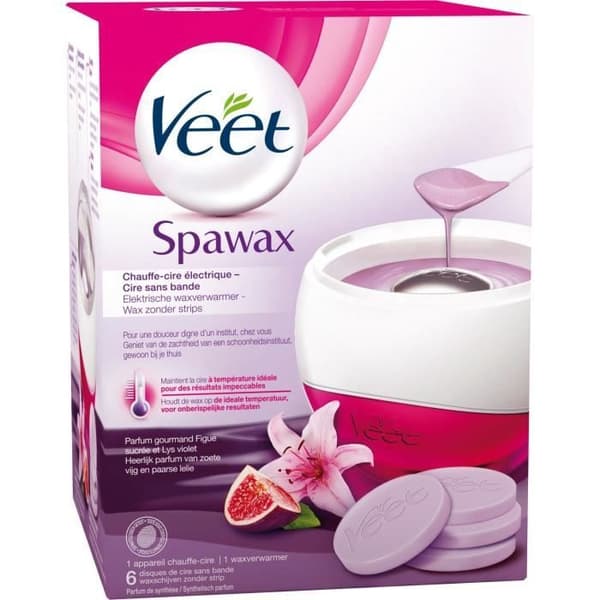 VEET Spawax Electric Wax Heater Kit - Vit och Rosa