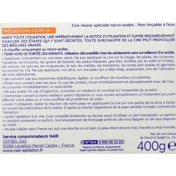 Nair - Tiaré Flower Divine Wax - Kort hår effektivitet - Långvarigt professionellt resultat - 400g