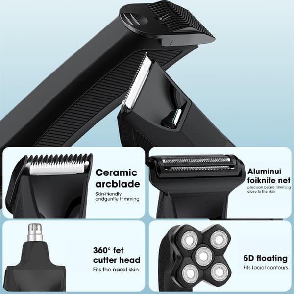 INF 4-i-1 Grooming Kit til Mænd - Hårtrimmer & Shaversæt