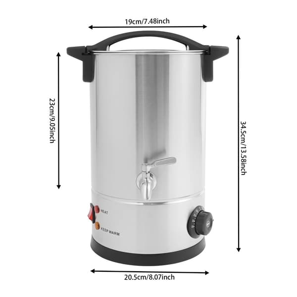 Vahaliuotin, 1800W lämmitysteho, 30-110°C lämpötila-alue,8L