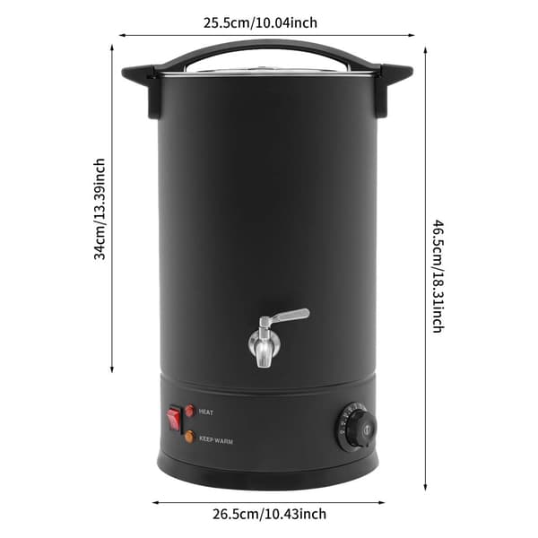 Kauneusvaha sulatusuuni, 1200W teho, 10L kapasiteetti,Musta 15L