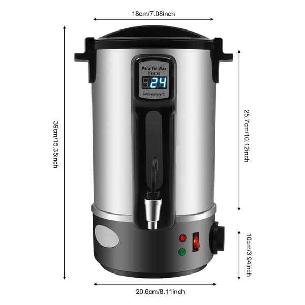 Voks smelter, 8L/10.8L/12L kapacitet, LED-display, 1100W effekt,8L