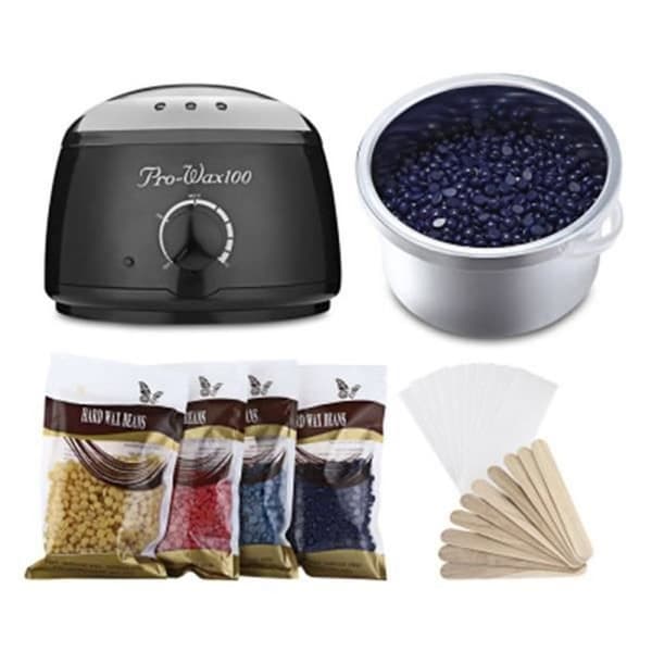 Wax Warmer Professional Kit 500ml, Wax Warmer för hårborttagning, 4 förpackningar hårda bönor 10 st vaxspadar