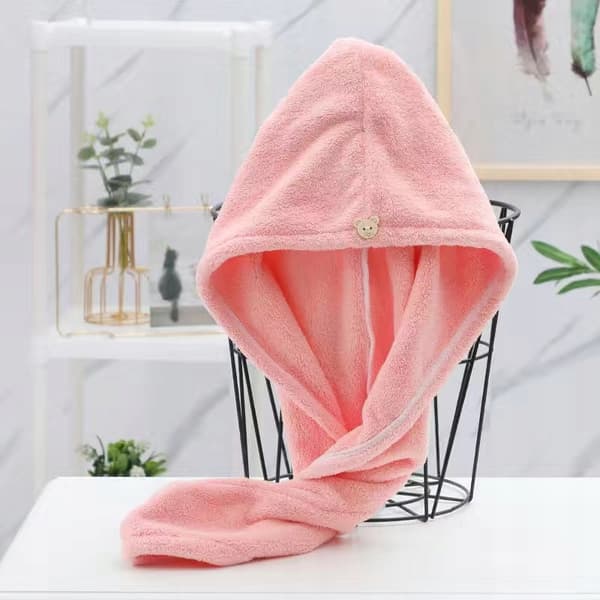 HÅRTØRRINGSHÅNDKLÆDE Hovedbeskytter BJØRNEKLIPPE Mikrofiber Blå