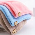 Miniatyrbild 7 av 11: HÅRTORKANDE HÅRHÅRDUK Huvudmössa BJÖRNKLÄMMA Mikrofiber Rosa