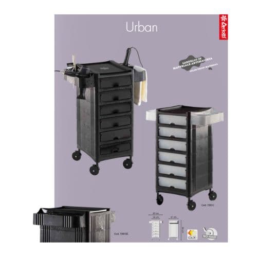 CERIOTTI URBAN BLACK frisørvogn - Promotion.E17
